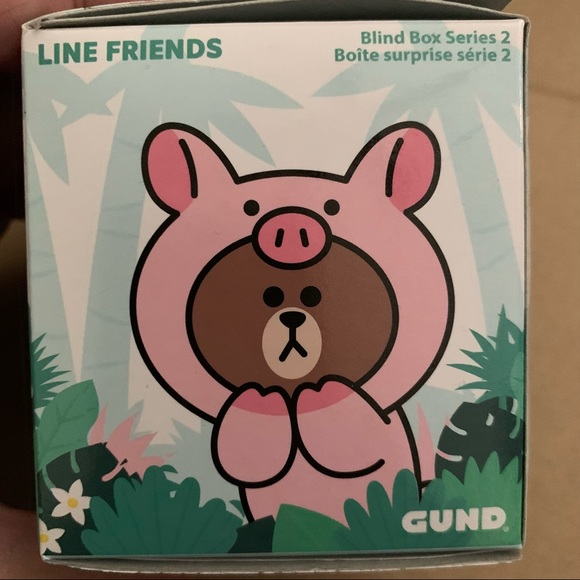 Kawaii Line Friends Brown Bear dressed as a Seal Mini Mystery Collectible Plush - Picture 11 of 13